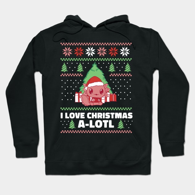 Cute axolotl christmas sweater Hoodie by MARCHY